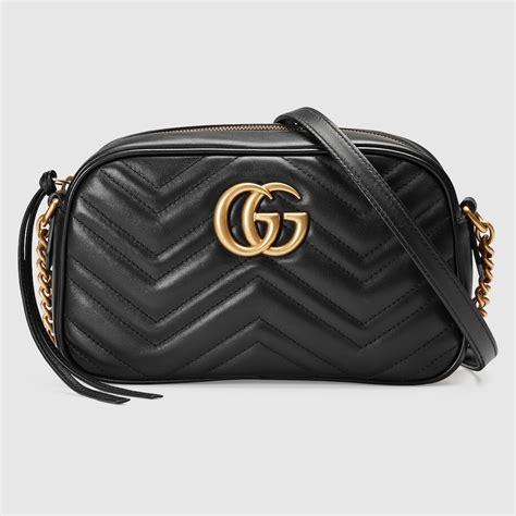 gucci black leather side bag|gucci handbags black leather small.